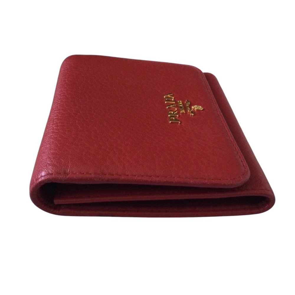 Prada Vitello Grain Leather Compact Wallet - Picture 5 of 11